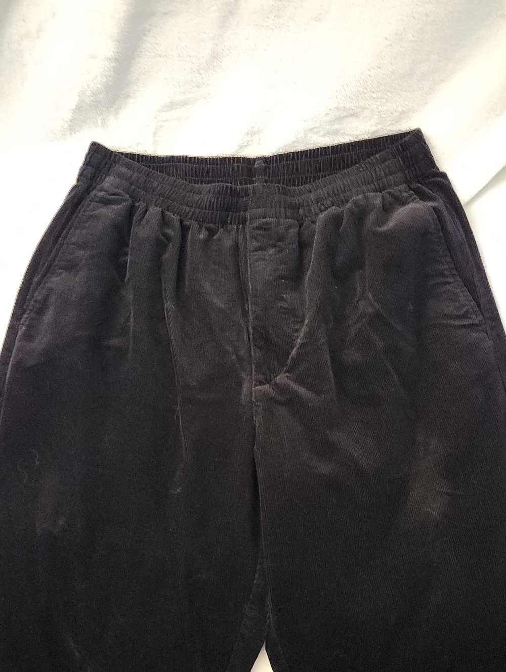 Uniqlo Black Fine Corduroy Pants, Mens Size Medium